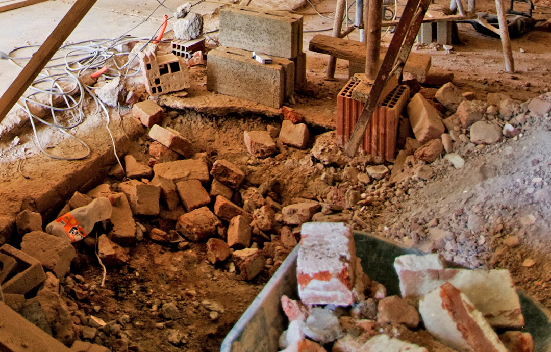 Container für Baustellenmischabfall